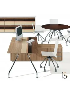 Bureau de Direction Prospero avec meuble retour – Ultom
