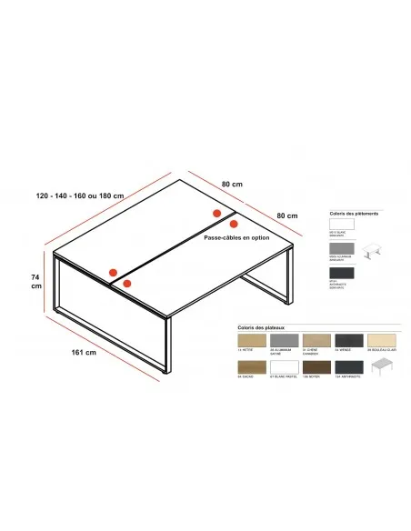 Bureau Bench 4 personnes Ogi Q – MDD