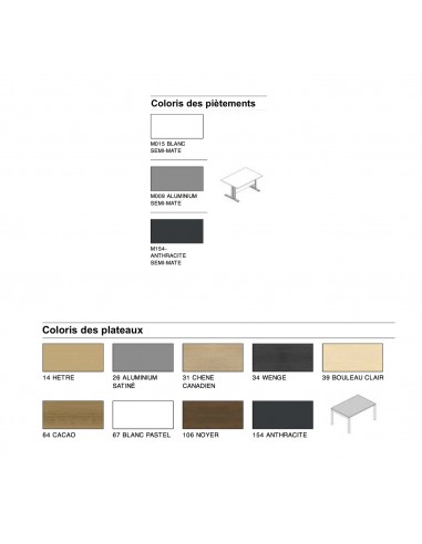 Bureau Bench 4 personnes Ogi U – MDD