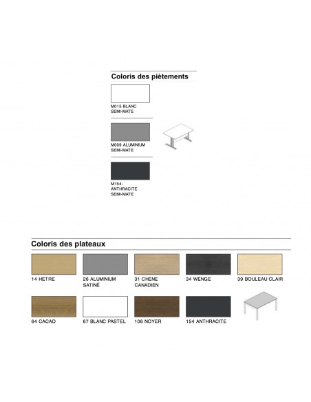 Bureau Bench 4 personnes Ogi U – MDD