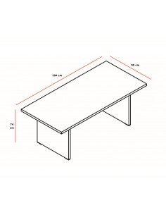 Table de réunion rectangulaire Quando - MDD 2