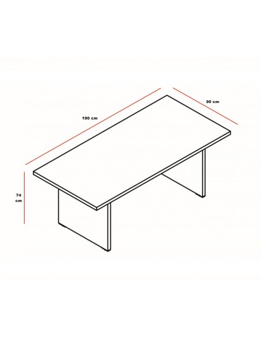 Table de réunion rectangulaire Quando - MDD