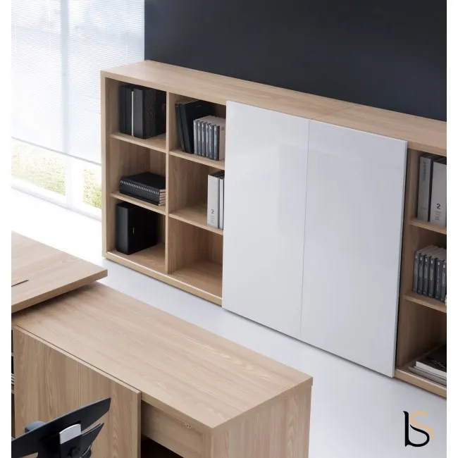 Bibliothèque avec porte coulissante Mito - MDD