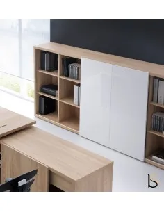 Bibliothèque avec porte coulissante Mito - MDD