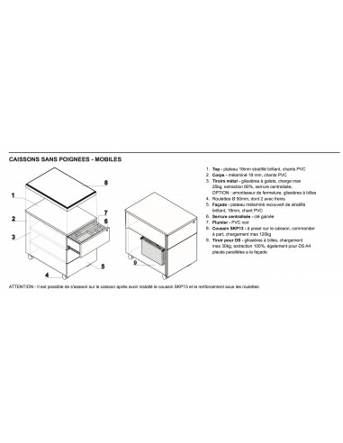 Caisson mobile exécutif Mito - MDD