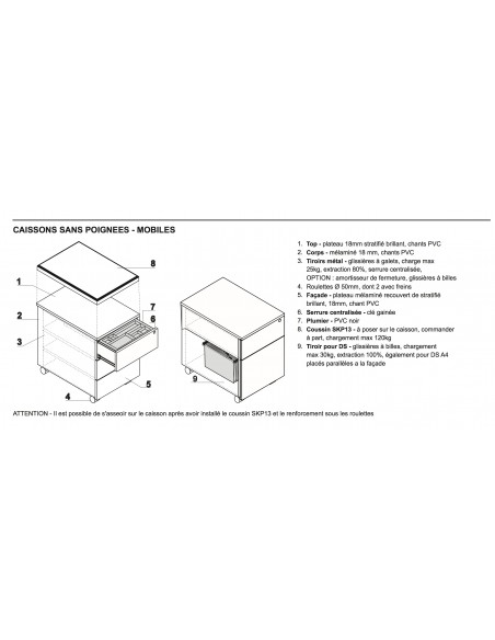 Caisson mobile exécutif Mito - MDD