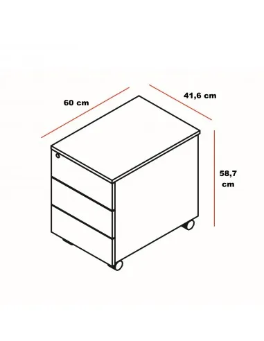 Caisson mobile exécutif Mito - MDD