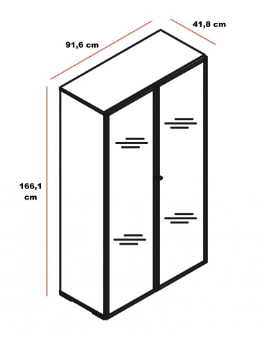 Armoire à portes vitrées Mito – MDD