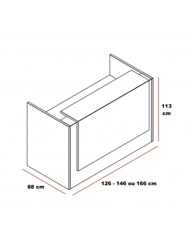 Borne d’accueil compacte Z2, ton bois - Officity
