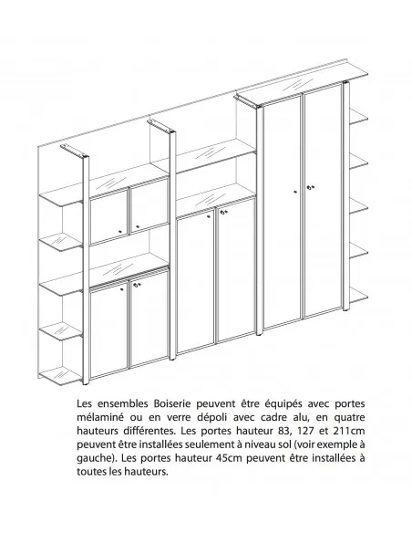 Armoire bibliothèque collection Boiserie – Officity