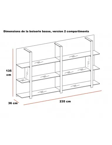 Armoire bibliothèque collection Boiserie – Officity