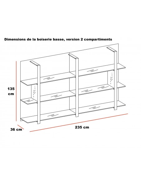 Armoire bibliothèque collection Boiserie – Officity