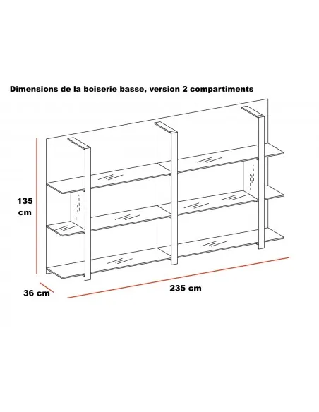 Armoire bibliothèque collection Boiserie – Officity