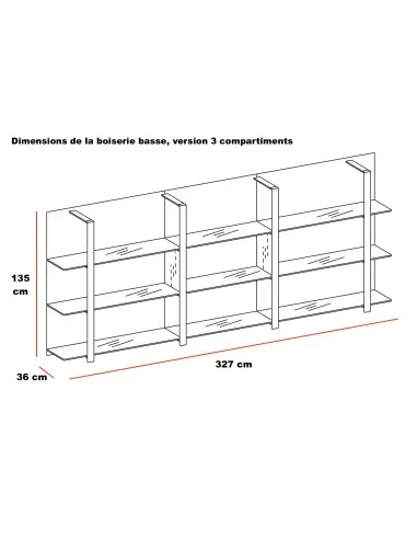 Armoire bibliothèque collection Boiserie – Officity