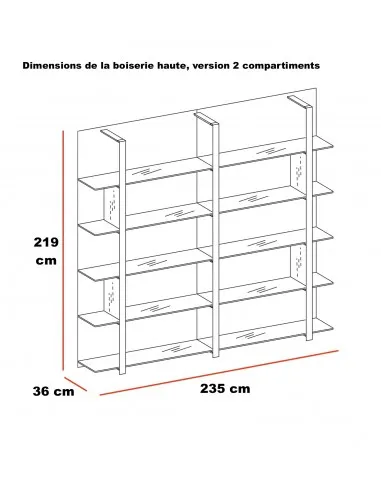 Armoire bibliothèque collection Boiserie – Officity