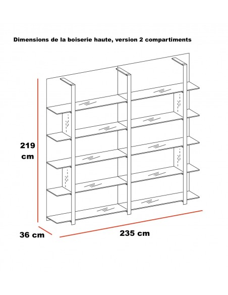 Armoire bibliothèque collection Boiserie – Officity