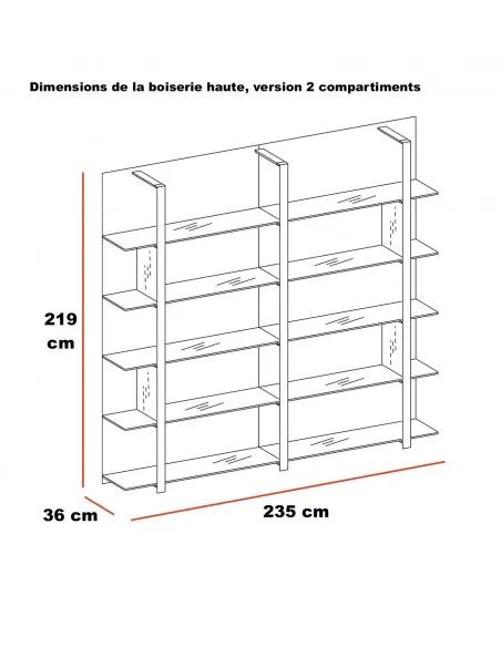 Armoire bibliothèque collection Boiserie – Officity