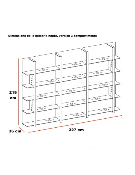 Armoire bibliothèque collection Boiserie – Officity