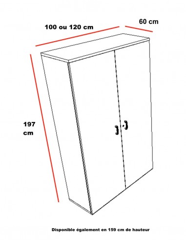 Armoire vestiaire avec portes battantes – Mobel Linea