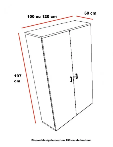 Armoire vestiaire avec portes battantes – Mobel Linea
