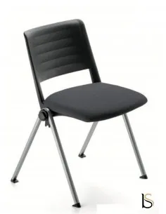 Chaise 4 pieds Smash dossier polypro noire - Sokoa