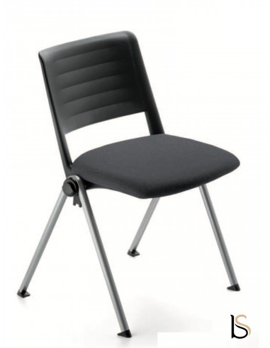 Chaise 4 pieds Smash dossier polypro noire - Sokoa