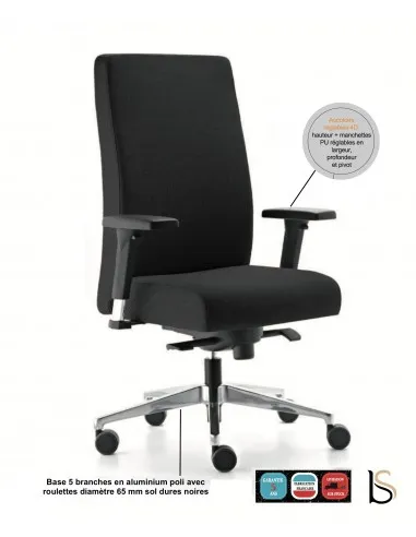 Fauteuil Manager en tissu Bost - Sokoa