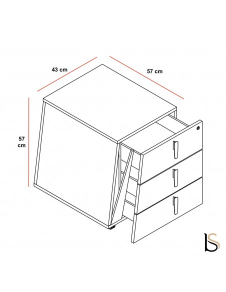 Caisson mobile pour bureau Larus - Dellarovere