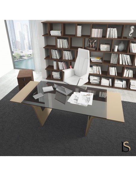 Bureau de Direction Larus en verre – Dellarovere