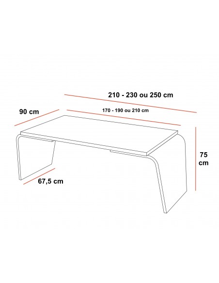 Sous-main encastré pour bureau Larus - Dellarovere Accessoires de b