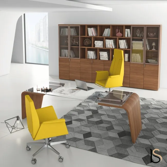 Bureau de Direction Larus en verre– Dellarovere