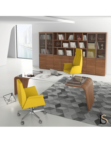 Bureau de Direction Larus en verre– Dellarovere