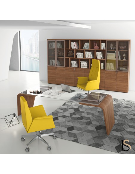 Bureau de Direction Larus en verre– Dellarovere