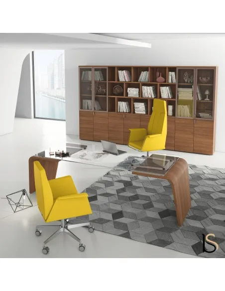 Bureau de Direction Larus en verre– Dellarovere