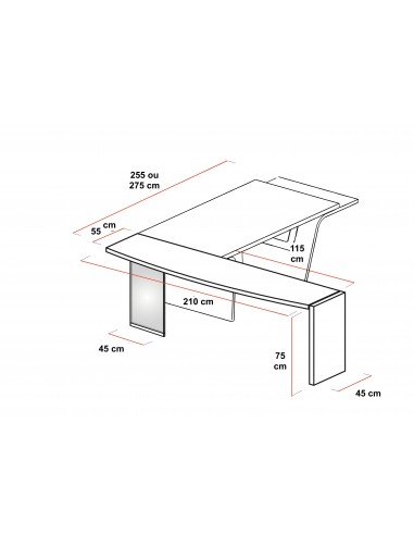 Bureau de Direction Larus avec retour – Dellarovere