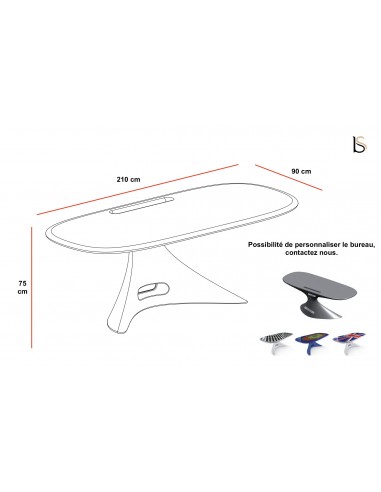 Bureau de Direction laqué Zero – Delarovere