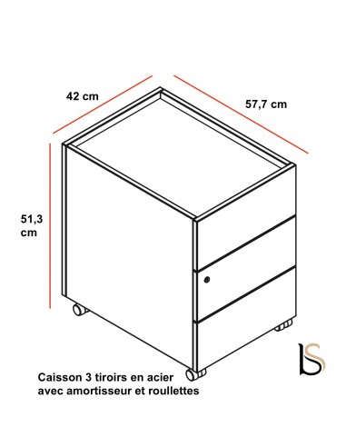 Caisson mobile pour bureau Segno - Dellarovere