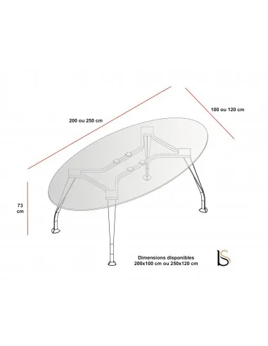 Table en verre Segno– Dellarovere