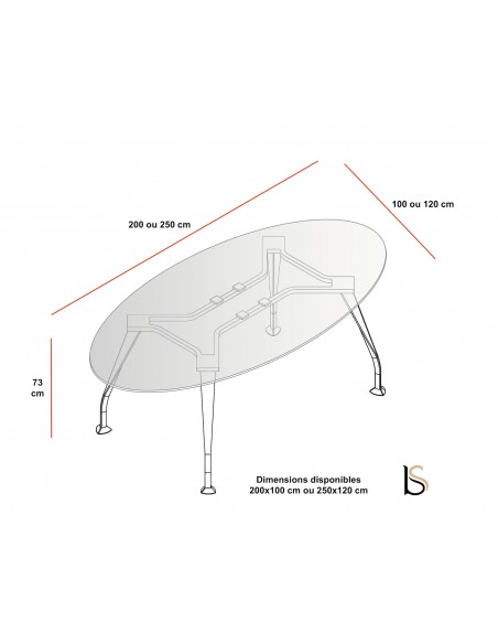 Table en verre Segno– Dellarovere