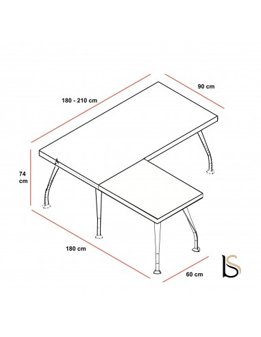 Bureau de Direction Segno avec retour – Dellarovere