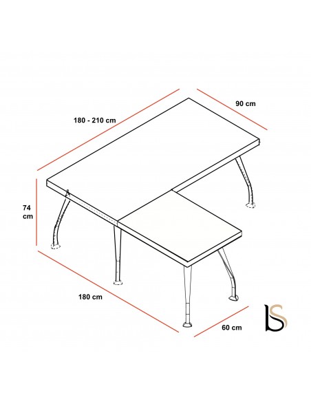 Bureau de Direction Segno avec retour – Dellarovere