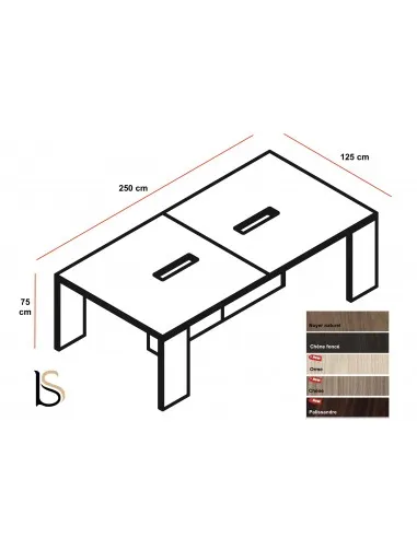 Table de réunion Lithos pour 6 à 8 personnes – Dellarovere