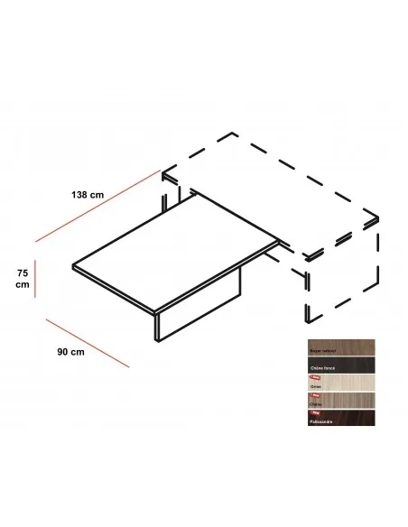 Extension pour bureau Lithos – Dellarovere