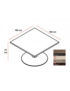 Table de réunion carrée Lithos – Dellarovere 2