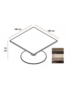 Table de réunion carrée Lithos – Dellarovere 2
