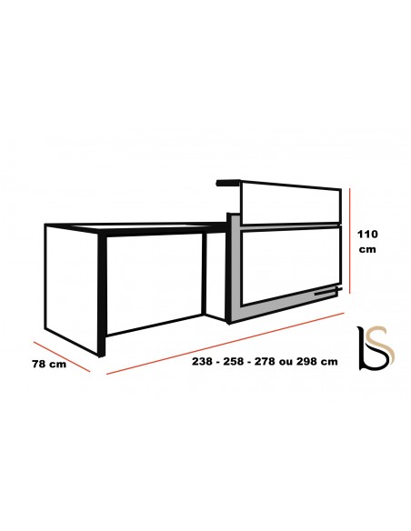 Banque d'accueil Avant avec PMR- Ofitres