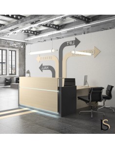 Banque d'accueil d’angle Avant - Ofitres