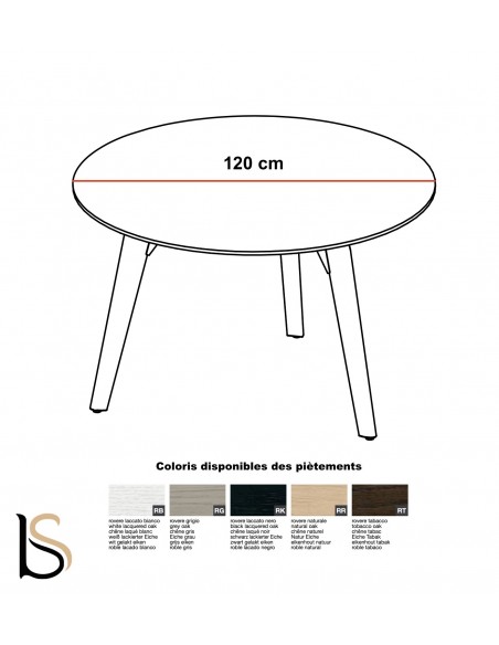 Table de réunion ronde Rail en bois– Bralco