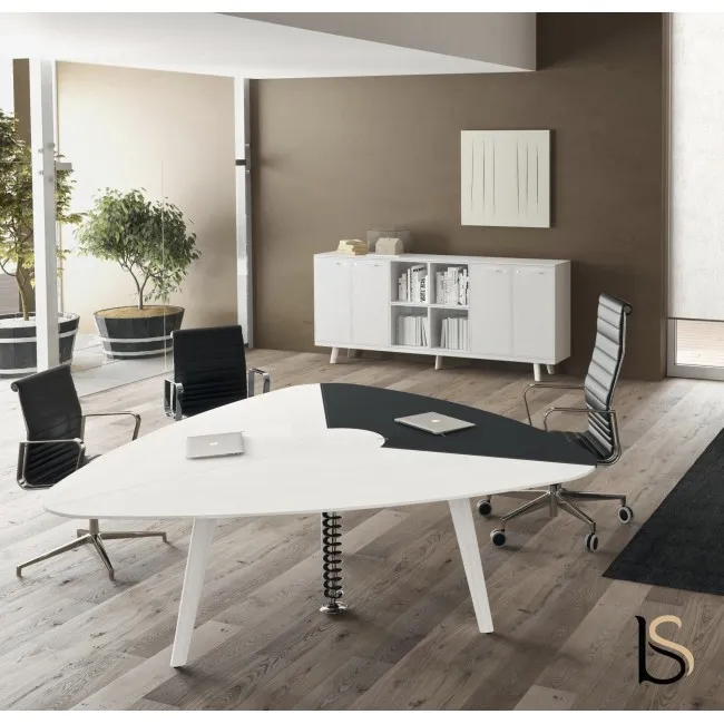 Table de réunion triangulaire Rail avec cuir– Bralco