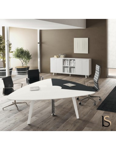 Table de réunion triangulaire Rail avec cuir– Bralco